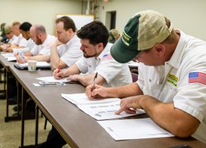 apprentices working on classwork for our program