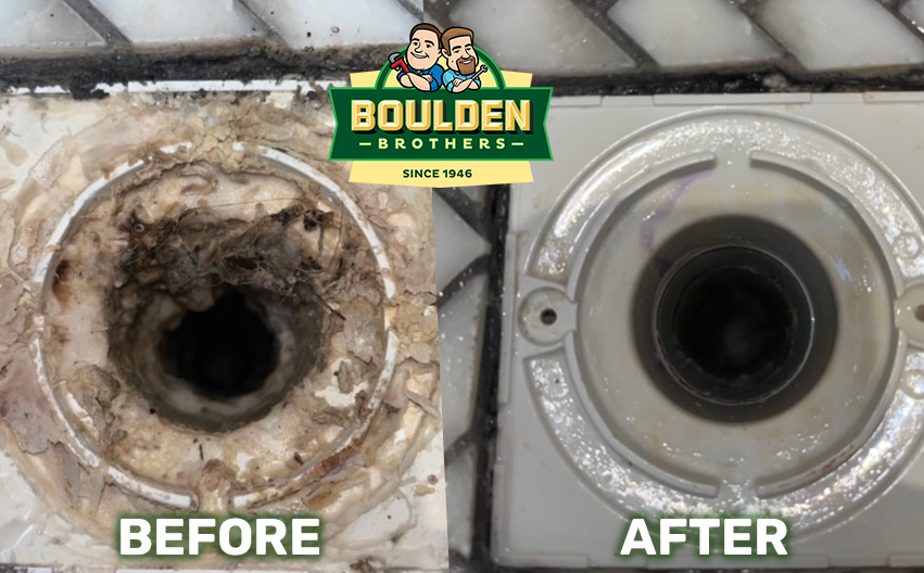 Before and After Drain Cleaning